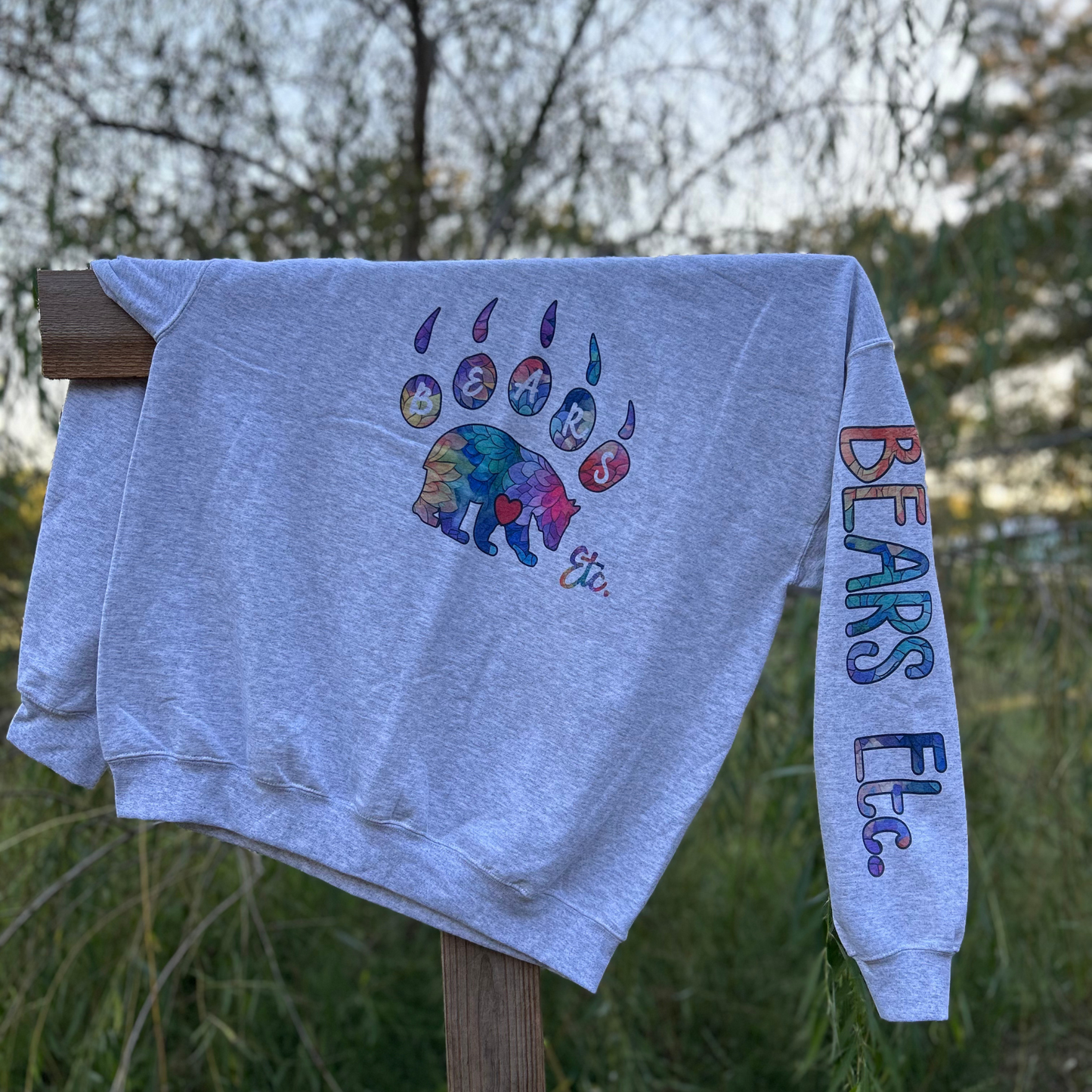 Flower Color Logo BEARS Etc. Large Ash Sweatshirt