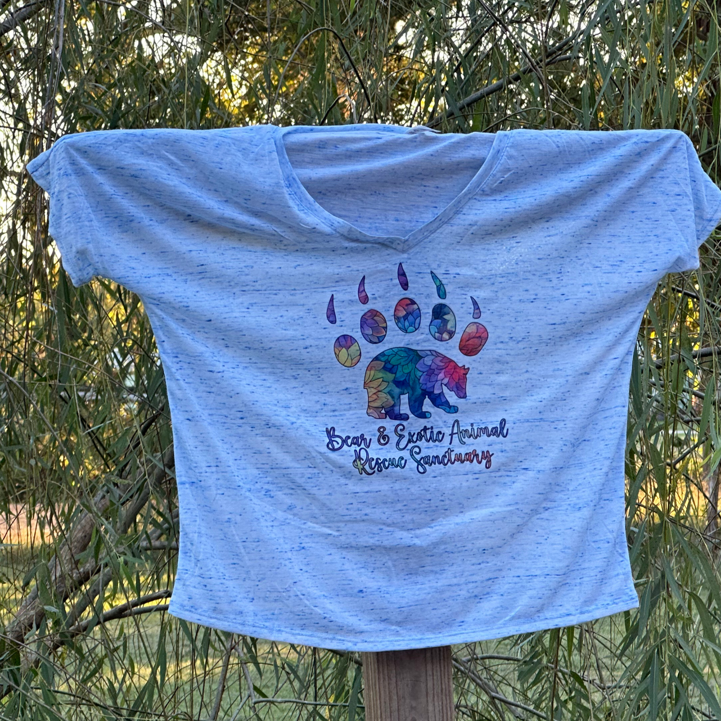 Flower Color Logo BEARS Etc. Medium Marble Blue Tshirt