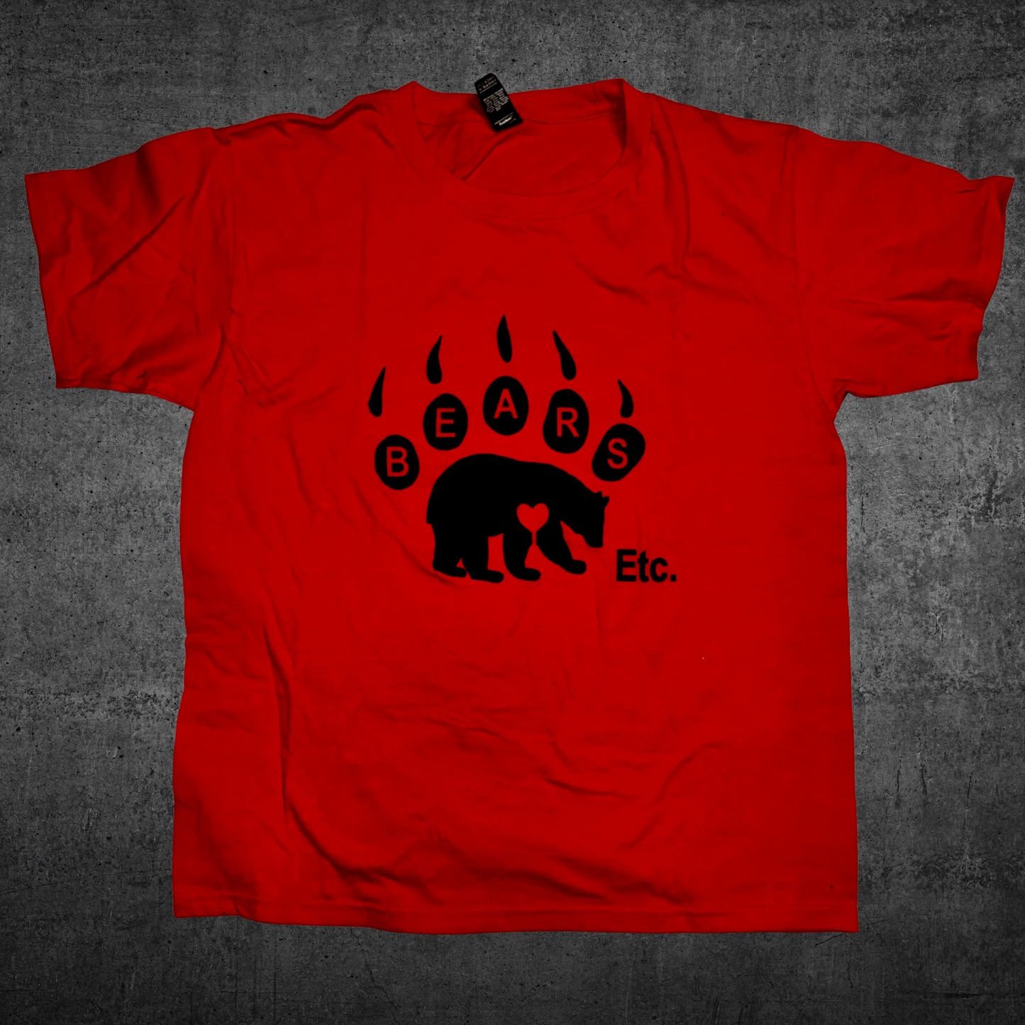 Large Youth Red T-Shirt / Black Logo